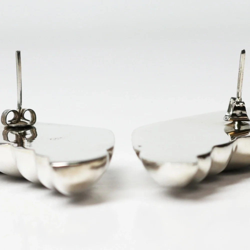 STERLING SILVER BUTTERFLY WING EARRINGS